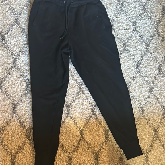Urban Heritage Pants - Urban Heritage Black Track Pants with Elastic Cuffs